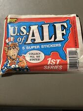 1987 U.S. of Alf 1st series Zoot 5 super stickers - 1  NEW SEALED pack 50 states picture