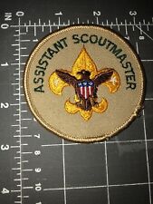 Vintage Assistant Scoutmaster Patch Tan Green BSA Boy Scouts of America Uniform picture