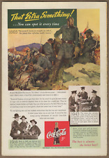 1943 Coca-Cola in War Vintage Print Ad Soldiers Coke in Civil War, WWI, and WWII picture