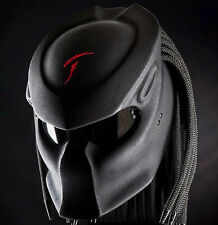 Custom Predator Motorcyle Helmet Hand-Painted Red Logo Curving S-3XL picture