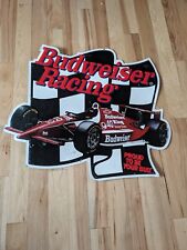 Vintage Budweiser 28x33 Beer Indy Car Racing Metal Tin Sign  picture