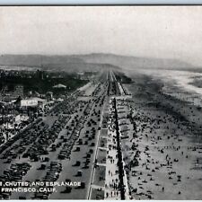 c1920s San Francisco, CA Beach Birds Eye Photo Print Cliff House Chute Cars A164 picture