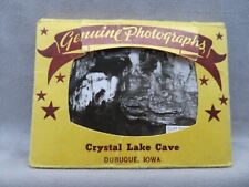 10 Mini Genuine Black & White RPPC Photos/Postcards Crystal Lake Cave, Iowa picture