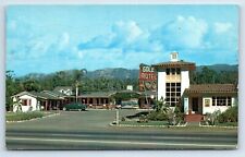 Postcard - Golf Motel in Santa Barbara CA Advertising Rates c1950s Automobiles picture