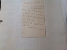 Handwritten LETTER-George Chapman Caldwell- author 1882 SIGNED Cornell  picture