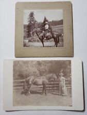 2 Antique Cabinet Photo Cowgirl Boot Spurs Aspen Ashcroft COLORADO Pitkin County picture