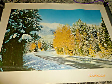 Vintage Union Pacific Railroad Photo Travel Poster Rocky Mtn. Park 36”x26” 1950s picture