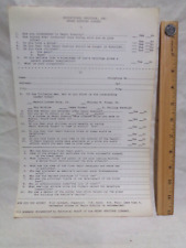 1967 Civil Rights Vintage Brooklyn  Questionnaire sheet  Wilkins Black Heritage picture