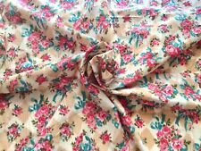 VINTAGE MOIRE FABRIC PRETTY FLORAL PRINT 1 + Yds by 45” 💐 picture
