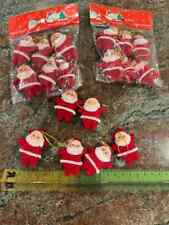 Vintage Santa Claus Christmas tree ornaments Lot Of Two New In Package picture