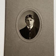 Antique Cabinet Card Photograph Handsome Sharp Young Man picture