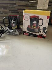 Disney Classic Mickey Mouse Coffee Mug with Electric Warmer 10oz Ceramic Cup NEW picture