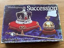 Vintage Waddingtons SUCCESSION 1970s Royalty Kings & Queens card game - Complete picture