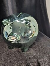 Cute Green Chrome Piggy Bank Ceramic picture