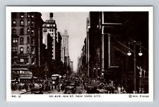 New York City NY, RPPC, 42nd Street, 5th Avenue, Souvenir Vintage Postcard picture