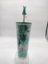 Starbucks 2022 Holiday Tumbler Enchanted Forest With Kangaroo Straw Topper picture