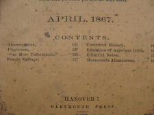 original DARTMOUTH COLLEGE -- april 1867 -- THE DARTMOUTH - 40pgs  picture