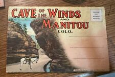 Cave of Winds & Manitou Colo.-Vintage Folding Postcard Set Souvenirs picture