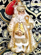 Radko GOLDEN BAROQUE Nicholas  Santa Gold Ornament 2015 6.5” NWT 1018023 picture