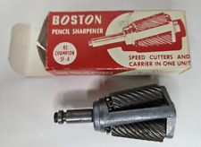 Vtg NEW Boston Pencil Sharpener KS Champion SF-4 Speed Cutters With Carrier. NOS picture