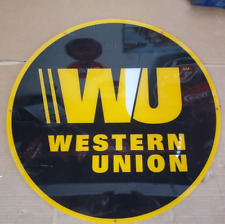 VINATGE Western Union Round service station sign A picture