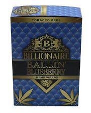 BILLIONAIRE HEMP ROLLING PAPERS FULL BOX (25 PACKS 50 TOTAL) BALLIN BLUEBERRY picture