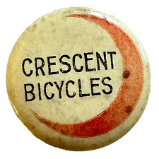 1890s Crescent Bicycles Western Wheel Works CHCIAGO Stud Back Celluloid Button picture
