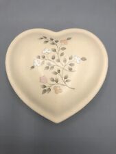 Pfaltzgraff USA Remembrance Heart Trinket Jewelry Box Dish Ceramic Floral picture