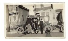 c1920's Portrait Photo of Grant & Family in Front of Antique Car and Houses picture