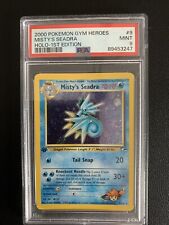 Pokemon Card Misty's Seadra 9/132 1st Edition PSA 9 MINT Gym Heroes Rare Holo picture