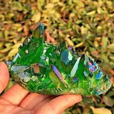 150g Large Natural Healing Green Aura Crystal Titanium VUG Quartz Cluster Reiki picture
