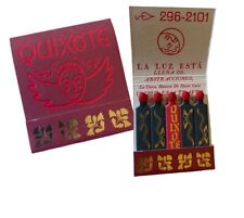 Brand new collectible unique matchbook matches Quixote Restaurant bar San Diego picture