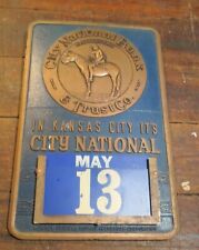 Rare Vintage City National Bank Trust Kansas City MO Indian On Horse Calendar picture