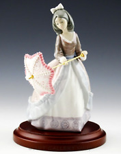 Lladro Figurine JOLIE LADY GIRL WITH PARASOL UMBRELLA & BASE #5210 Mint picture