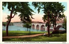 C.1920s Harrisburg PA Cumberland Valley RR Bridge UNP Pennsylvania Postcard 922 picture