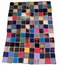 Vintage Handmade Patchwork Quilt Throw Made By The Tuckahoe Seniors - New 42x59” picture