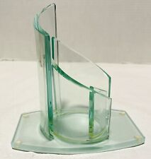 Partylite Stratus Glass Votive Candle Holder Green Tinted picture