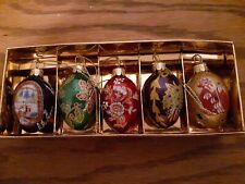 Joan Rivers Classic Collection Set 5 Russian Egg Ornaments Faberge Inspired picture