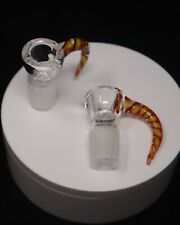 18mm Multi-Colored Glass Honeycomb Horn Bowl Piece picture