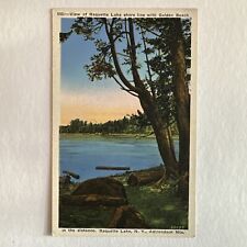 Vintage Postcard Raquette Lake Adirondacks Golden Beach B37 picture
