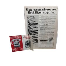 1975 Book Digest Magazine with card Original Vintage Print ad picture