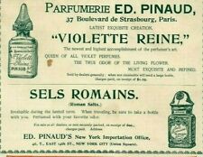 1896 French PERFUME Ads ED PINAUD Violette Reine Paris Bottles Labels SOAP 4018 picture