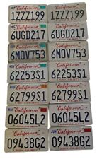 CALIFORNIA LICENSE PLATE, LIVERY, REGULAR, LOT OF 14 PLATES, ART, DECORATION picture