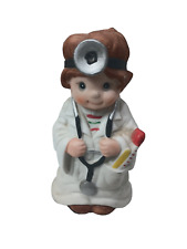Wallace Berries Let's Pretend Ceramic Figurine Little Doctor #8565 Vintage picture
