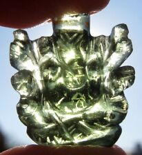 MOLDAVITE GANESHA Ganesh Meteorite Impact Glass Gemstone Tektite HINDU Carving picture
