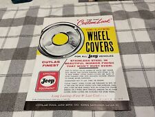1961 Advertising Cutlas De-Luxe Wheel Covers Willys Jeep Vehicles picture