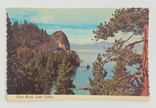 Cave Rock and The Cross of Mt. Tallac Lake Tahoe California Postcard Unposted picture