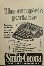 Smith-Corona Portable Typewriters 84 Characters Typing Aid Vintage Print Ad 1948 picture