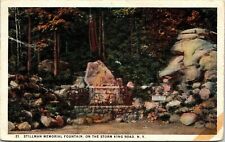 Stillman Memorial Fountain Storm King Rd New York NY WB Postcard PM Kingston WOB picture