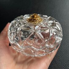 Beautiful Vintage Crystal Glass Small Vase Trinket Jewelry Box Made in Italy picture